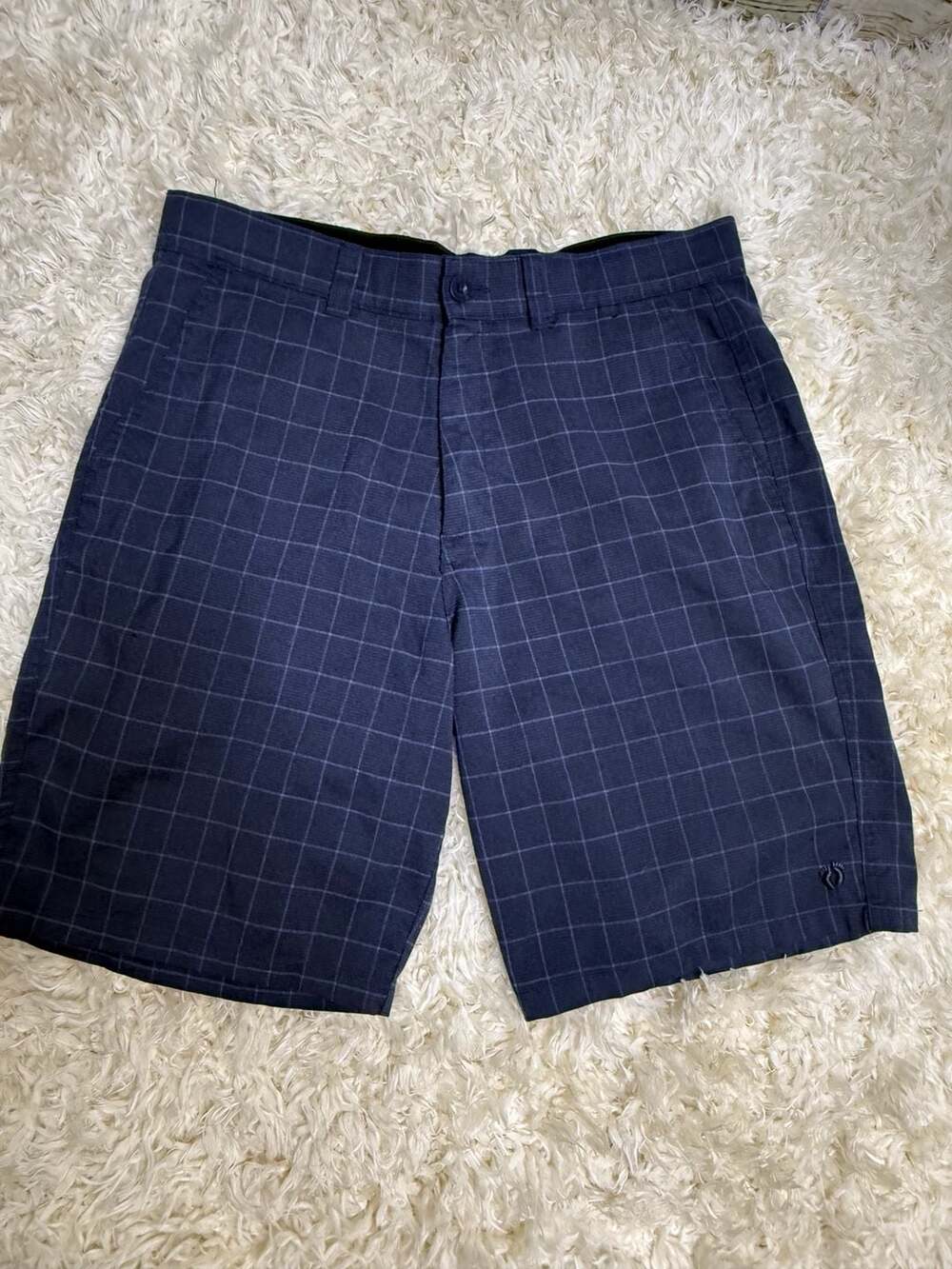 Hang Ten Men's Plaid Stretch Comfort Waist Walking Shorts Size 34